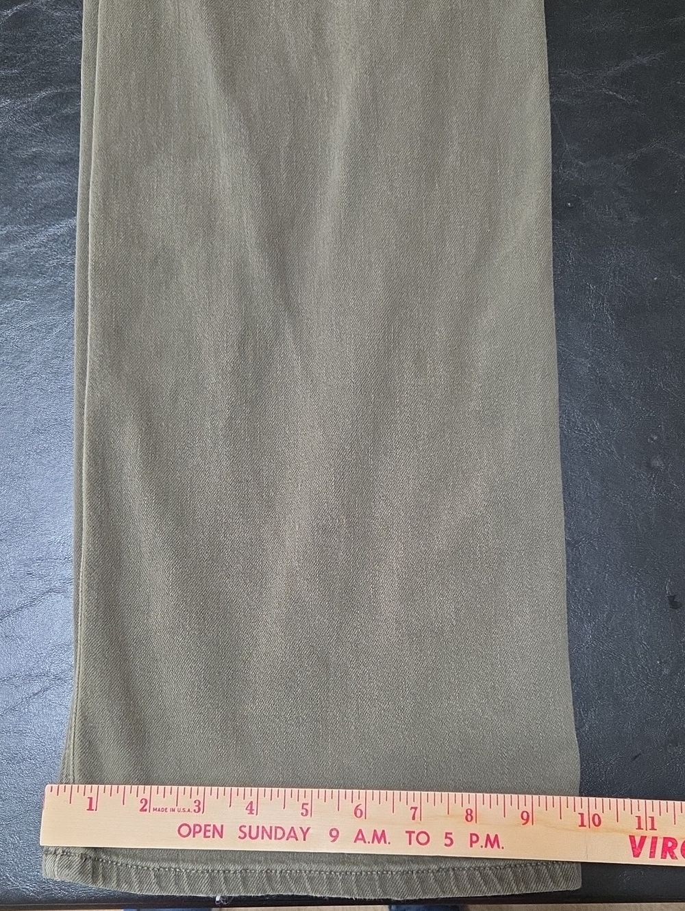 American Eagle Super High Rise Baggy Wide Leg Utility Jeans Olive Green 0 EUC - Picture 10 of 10
